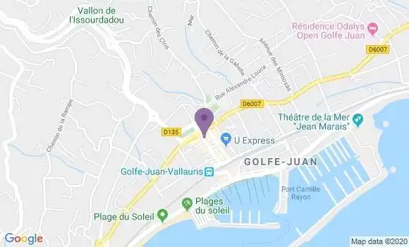 Localisation Banque Populaire Agence de Golfe Juan
