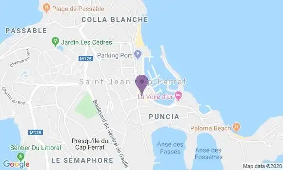 Localisation Banque Populaire Agence de Saint Jean Cap Ferrat