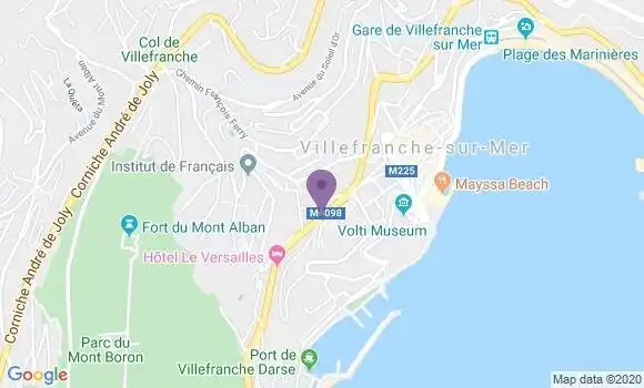 Localisation Banque Populaire Agence de Villefranche sur Mer