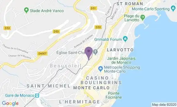 Localisation Banque Populaire Agence de Beausoleil