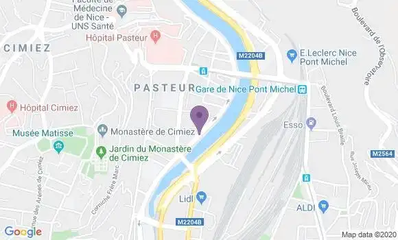 Localisation Banque Populaire Agence de Nice Lyautey