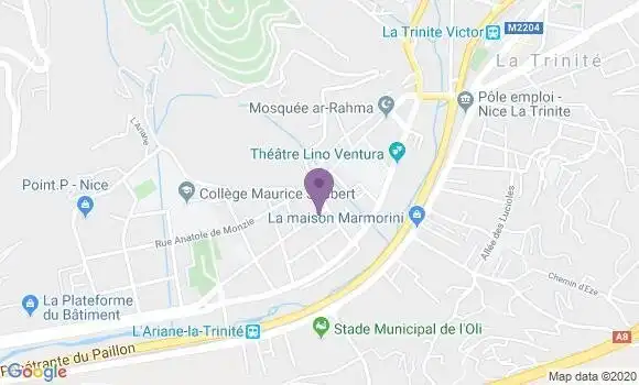 Localisation Banque Populaire Agence de Nice Ripert