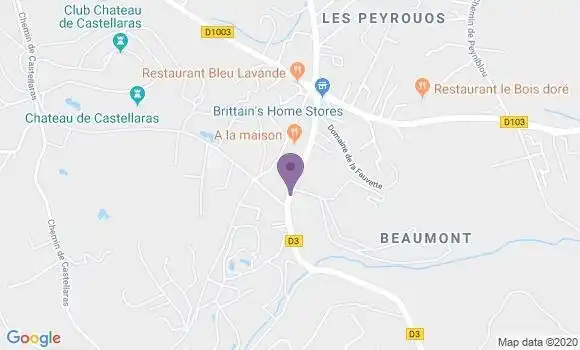 Localisation Banque Populaire Agence de Mouans Sartoux