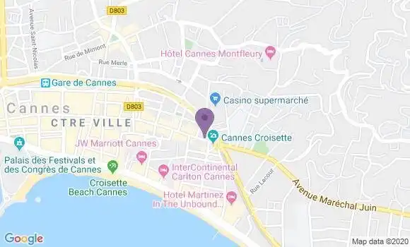 Localisation Banque Populaire Agence de Cannes Rue d