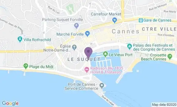 Localisation Banque Populaire Agence de Cannes Quai Saint Pierre