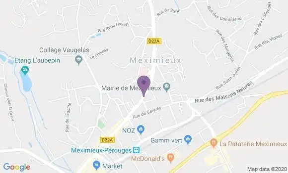 Localisation Société Générale Agence de Meximieux