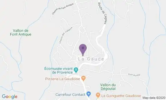 Localisation Banque Populaire Agence de La Gaude