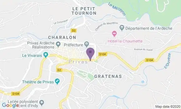 Localisation Banque Populaire Agence de Privas