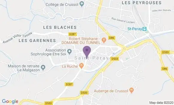 Localisation Banque Populaire Agence de Saint Péray
