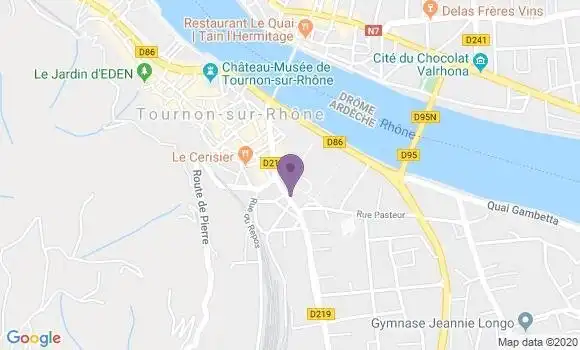 Localisation Banque Populaire Agence de Tournon sur Rhône