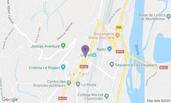 Localisation Banque Populaire Agence de Le Teil