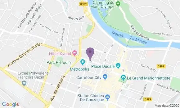 Localisation Banque Populaire Agence de Charleville Mezières Nevers