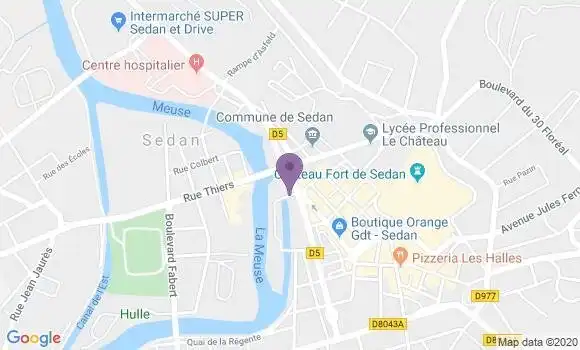 Localisation Banque Populaire Agence de Sedan