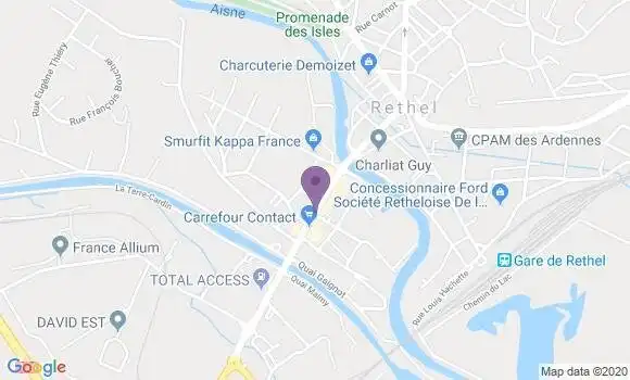 Localisation Banque Populaire Agence de Rethel