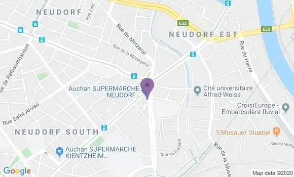 Localisation Société Générale Agence de Strasbourg Musau
