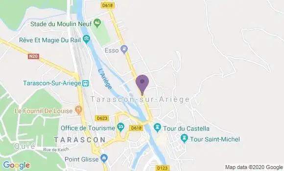 Localisation Banque Populaire Agence de Tarascon sur Ariège