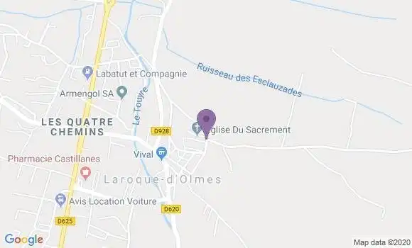 Localisation Banque Populaire Agence de Laroque d
