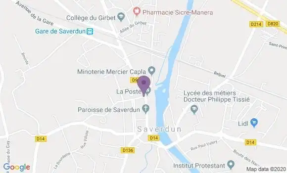 Localisation Banque Populaire Agence de Saverdun