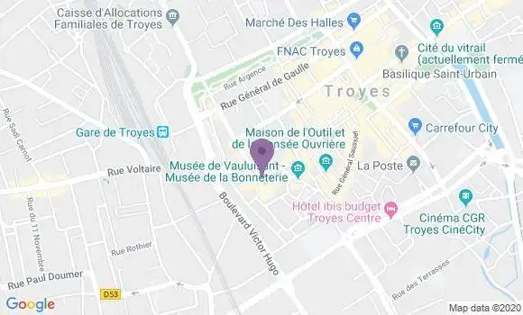 Localisation Banque Populaire Agence de Troyes Colbert