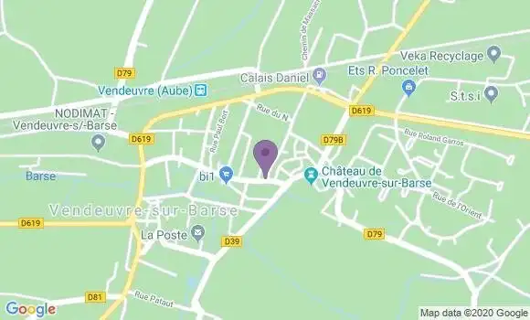 Localisation Banque Populaire Agence de Vendeuvre sur Barse
