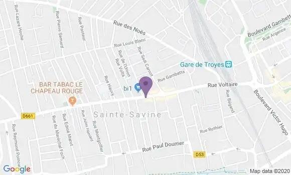Localisation Banque Populaire Agence de Sainte Savine