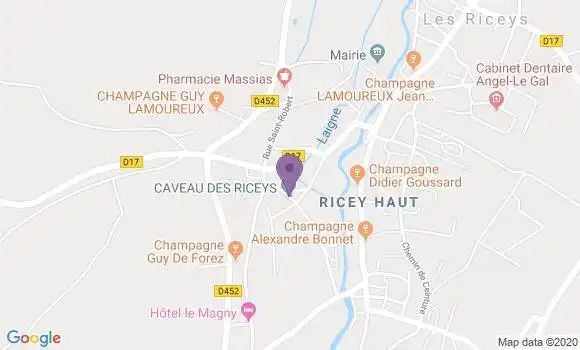 Localisation Banque Populaire Agence de Les Riceys