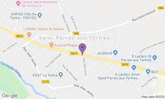 Localisation Banque Populaire Agence de Saint Parres aux Tertres