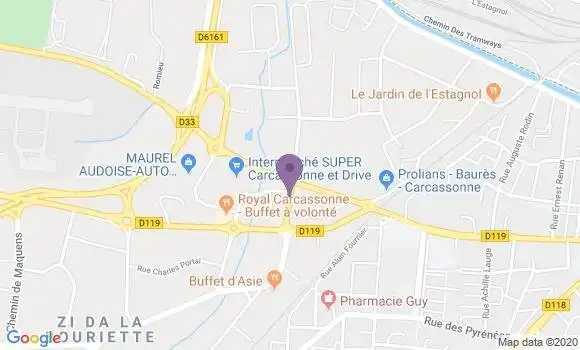 Localisation Banque Populaire Agence de Carcassonne Pointe Ferrand