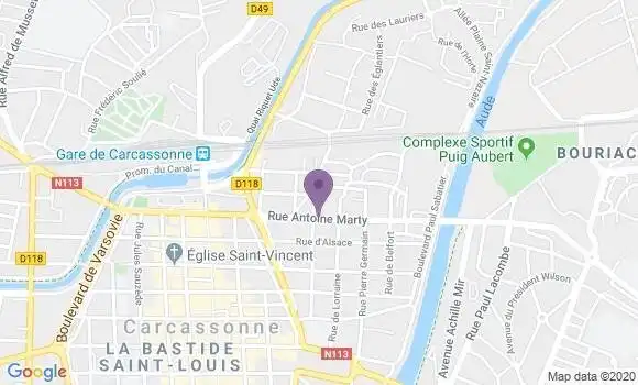 Localisation Banque Populaire Agence de Carcassonne Antoine Marty