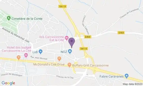 Localisation Banque Populaire Agence de Carcassonne Pech Mary