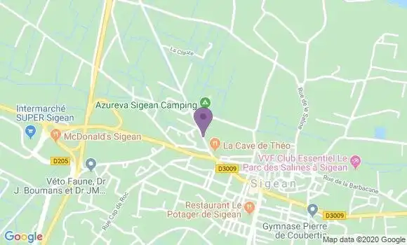 Localisation Banque Populaire Agence de Sigean