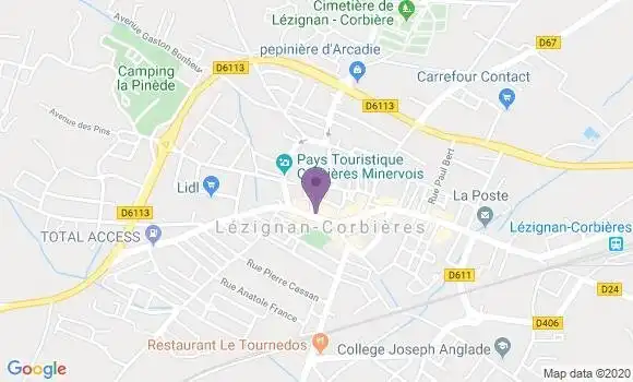 Localisation Banque Populaire Agence de Lézignan Corbières