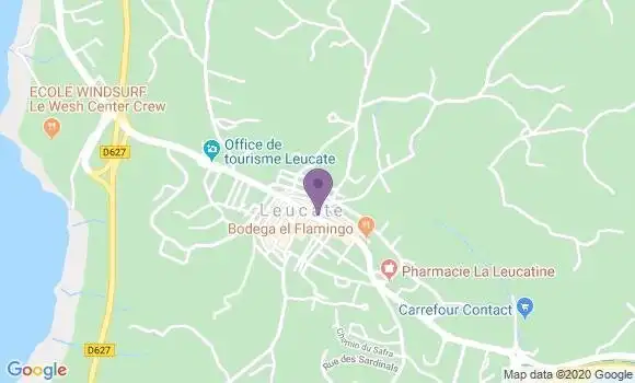 Localisation Banque Populaire Agence de Leucate