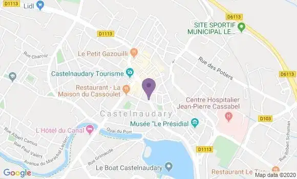 Localisation Banque Populaire Agence de Castelnaudary