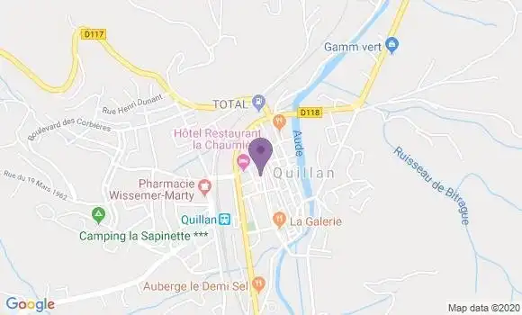 Localisation Banque Populaire Agence de Quillan