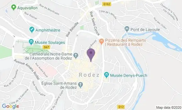 Localisation Banque Populaire Agence de Rodez Cité