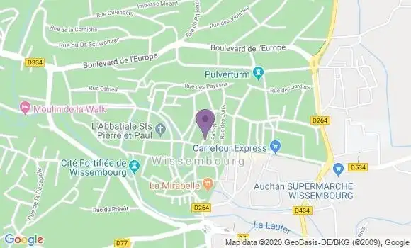 Localisation Société Générale Agence de Wissembourg