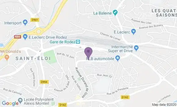 Localisation Banque Populaire Agence de Rodez Paris