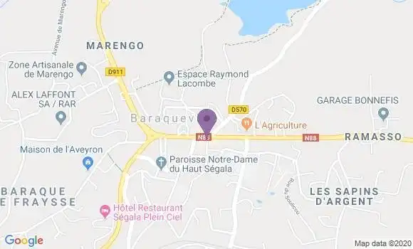 Localisation Banque Populaire Agence de Baraqueville