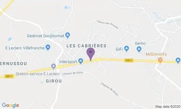 Localisation Banque Populaire Agence de Villefranche de Rouergue les Imberts