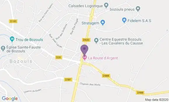 Localisation Banque Populaire Agence de Bozouls