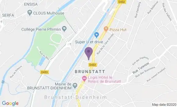 Localisation Société Générale Agence de Brunstatt