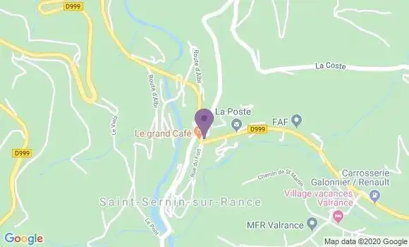 Localisation Banque Populaire Agence de Saint Sernin sur Rance