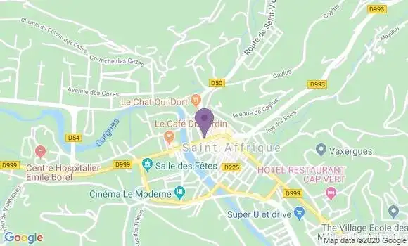 Localisation Banque Populaire Agence de Saint Affrique