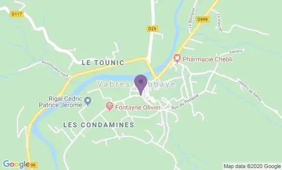 Localisation Banque Populaire Agence de Vabres l