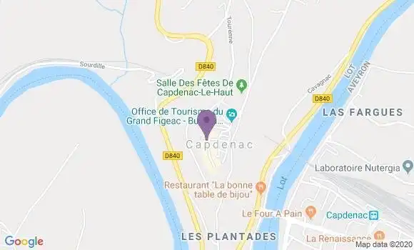 Localisation Banque Populaire Agence de Capdenac Gare