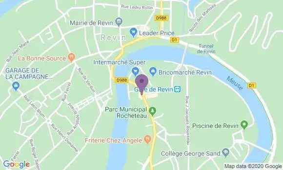 Localisation Société Générale Agence de Revin