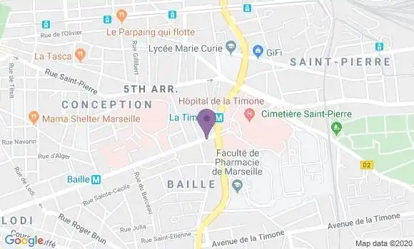 Localisation Banque Populaire Agence de Marseille Baille