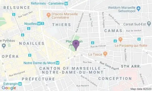 Localisation Banque Populaire Agence de Marseille la Plaine