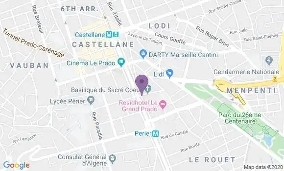 Localisation Banque Populaire Agence de Marseille Castellane